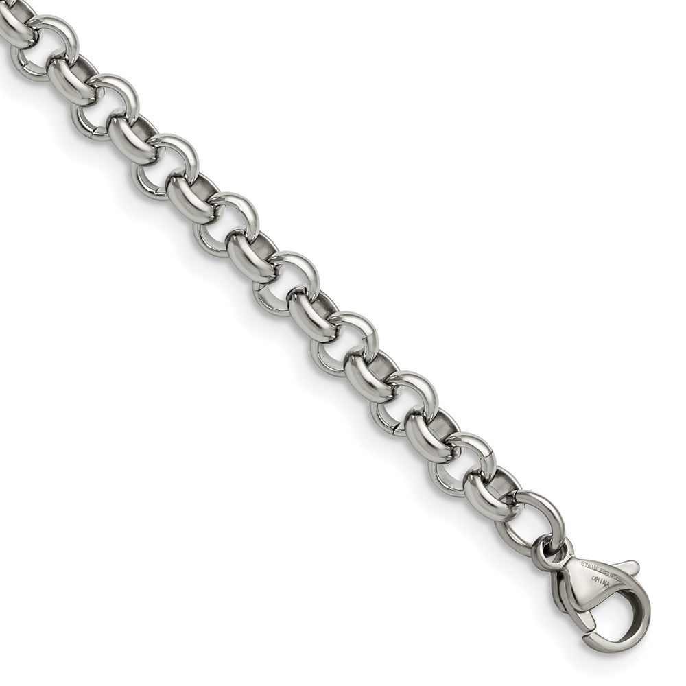 Stainless Steel 6mm Rolo Chain 7.25 inches