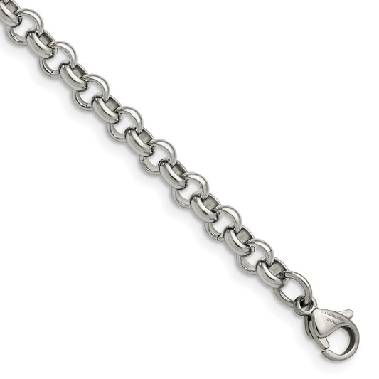 Stainless Steel 6mm Rolo Chain 7.25 inches