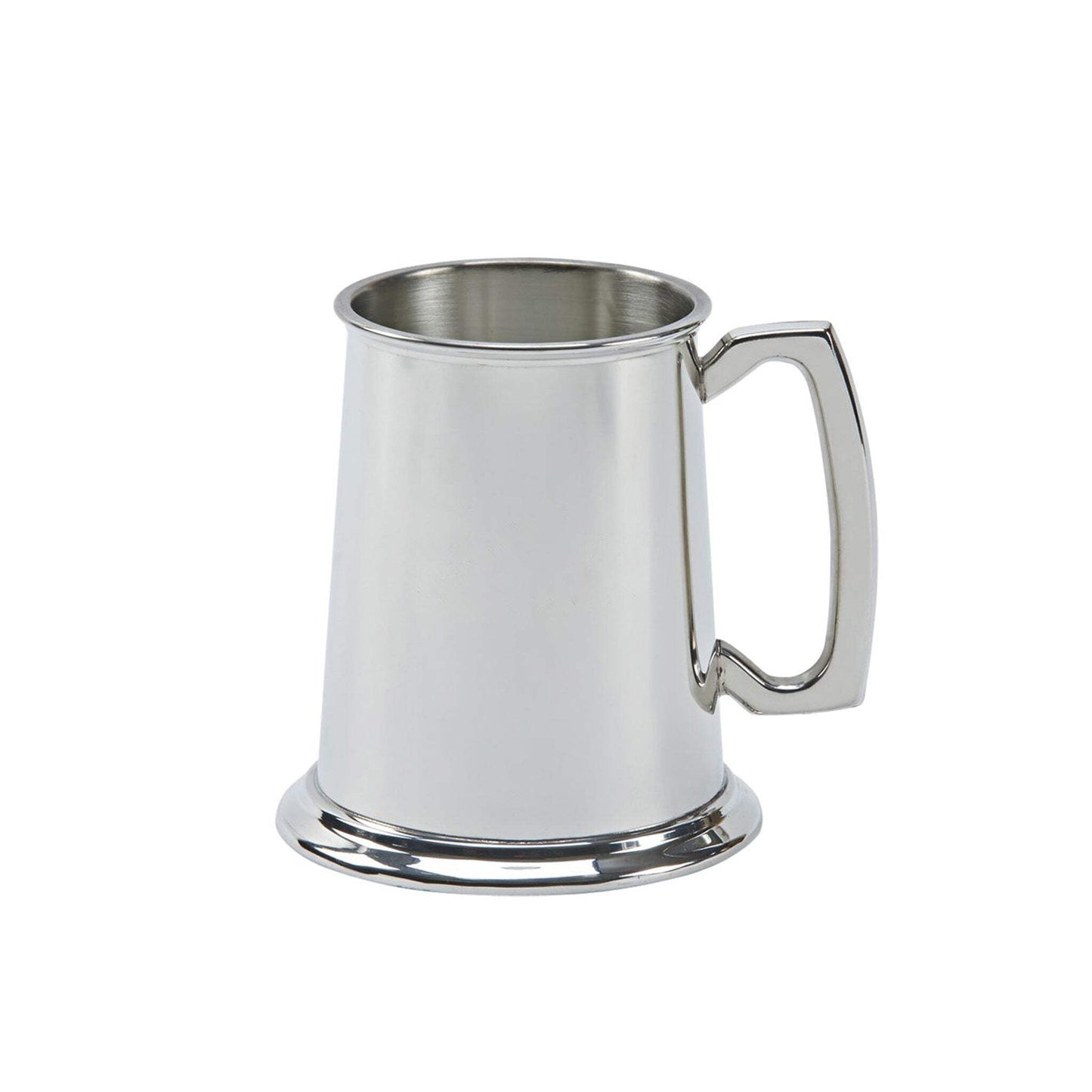 Creative Gifts International  16 oz Bright Satin Pewter Tankard - 4 in.
