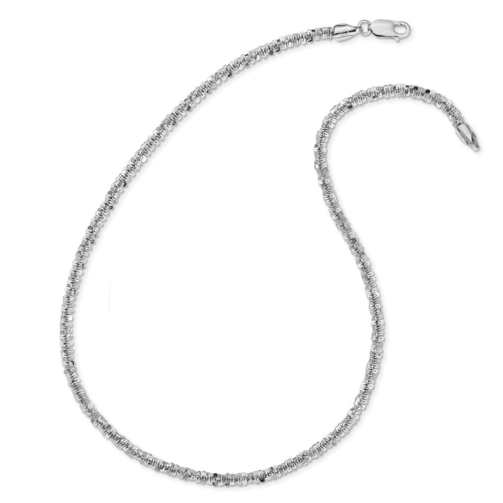 Sterling Silver Rhodium-plated D/C Necklace
