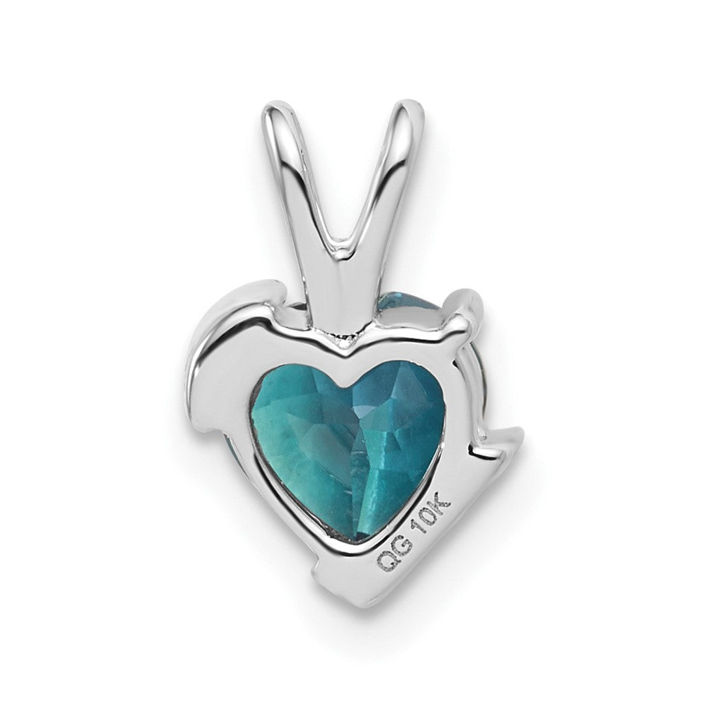 10kw Created Alexandrite and Diamond Pendant