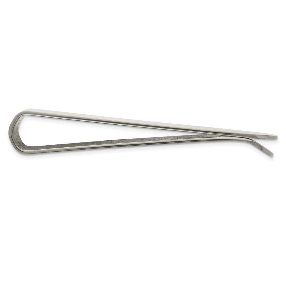 Mens Chisel Money Clip in Stainless Steel