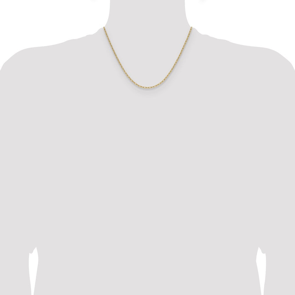 14k 2.2mm Semi-Solid Paperclip Chain