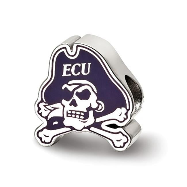 Sterling Silver East Carolina University Enamel Bead Charm