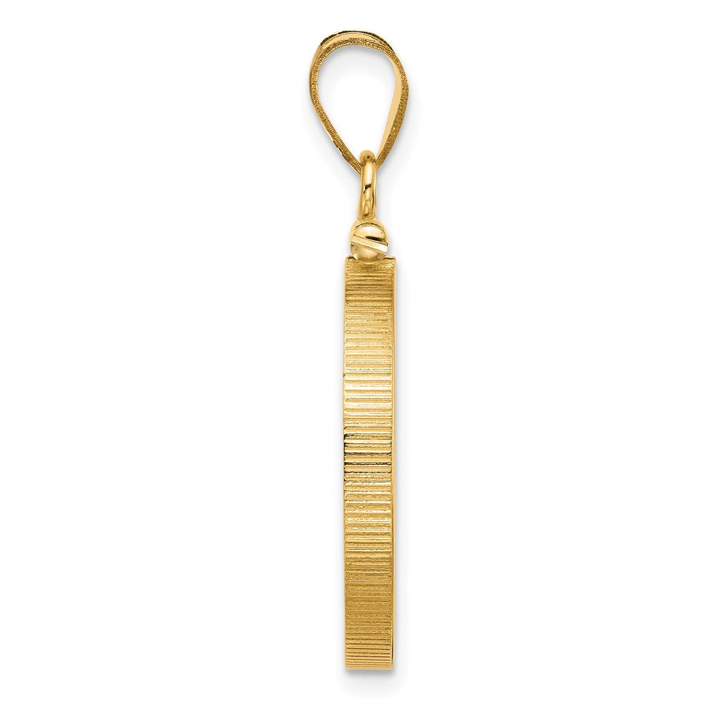 Wideband Distinguished Coin Jewelry 14k Polished 20.2mm x 2.1mm Screw Top Coin Bezel Pendant