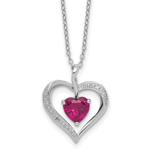 SS Created Ruby & Diamond Pend