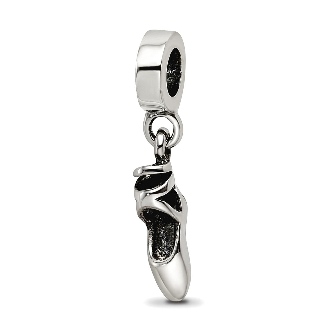 Sterling Silver Reflections Ballet Slipper Dangle Bead
