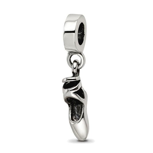 Sterling Silver Reflections Ballet Slipper Dangle Bead