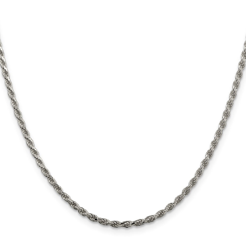Sterling Silver 2.25mm Diamond-cut Rope Chain 18 Inches