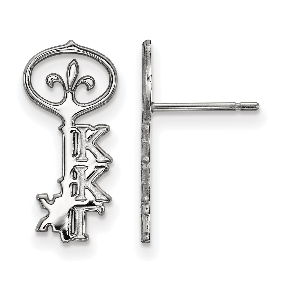 LogoArt Sterling Silver Kappa Kappa Gamma Extra Small Post Earrings