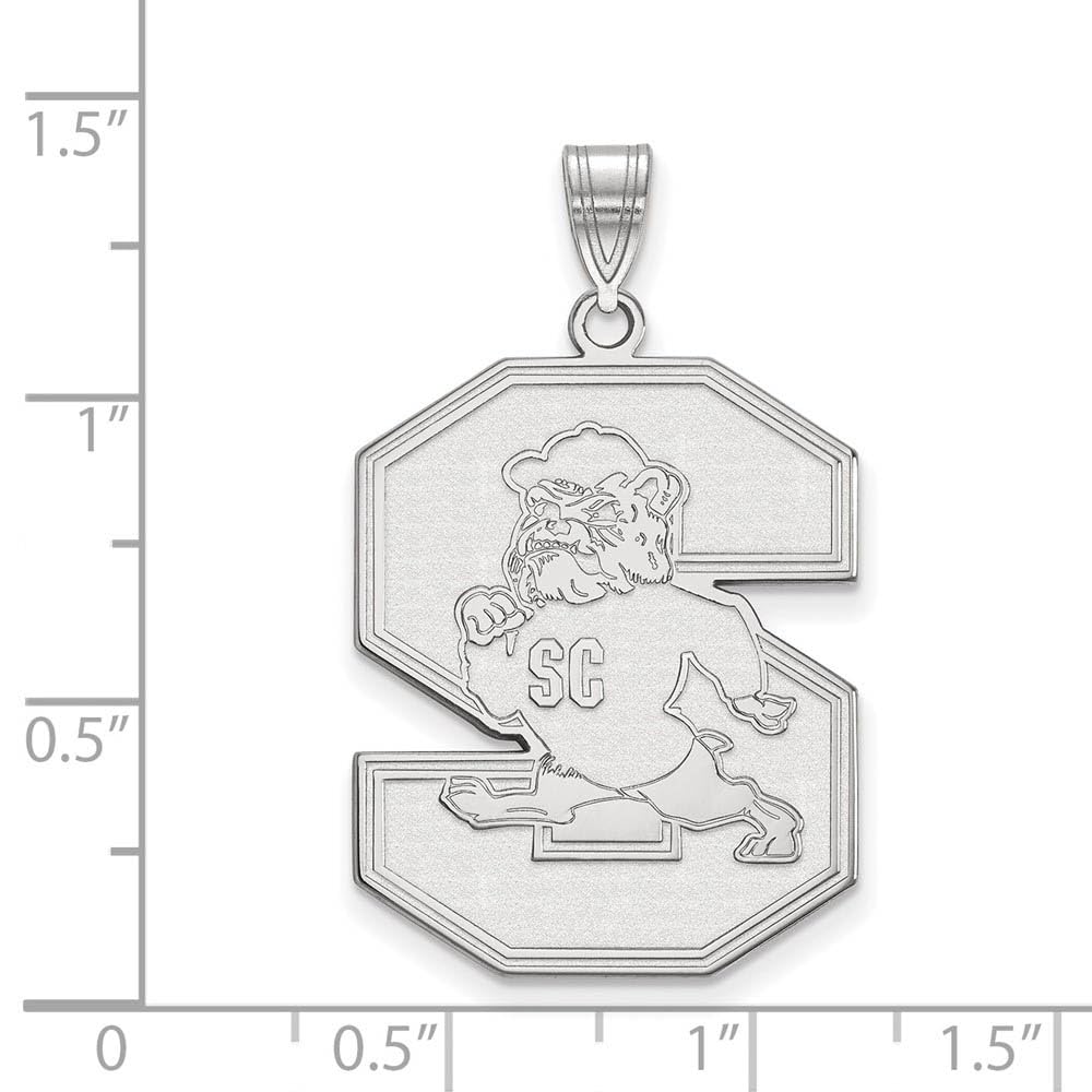 LogoArt Sterling Silver South Carolina State University XL Pendant Necklace
