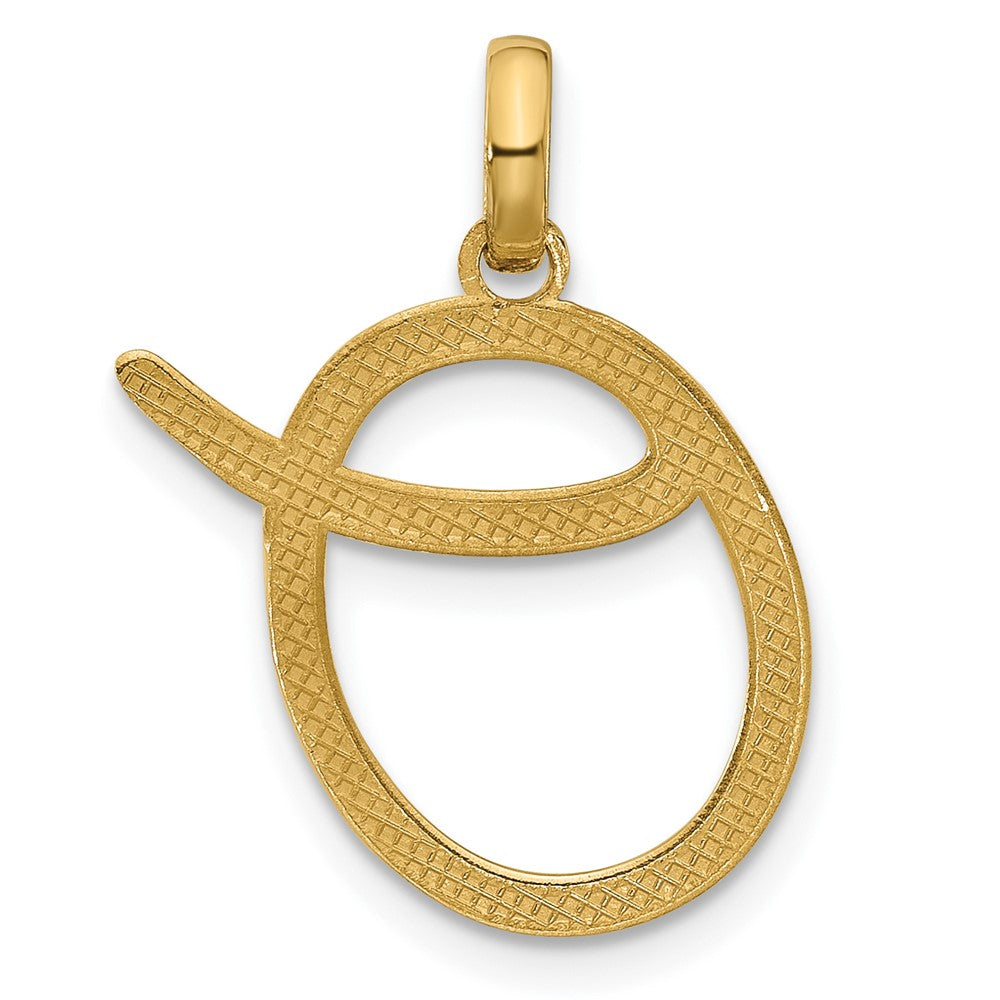 14k Yellow Gold Fancy Letter O