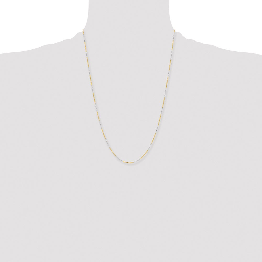 White & Yellow Rhodium over Brass 1.5mm Ball Chain