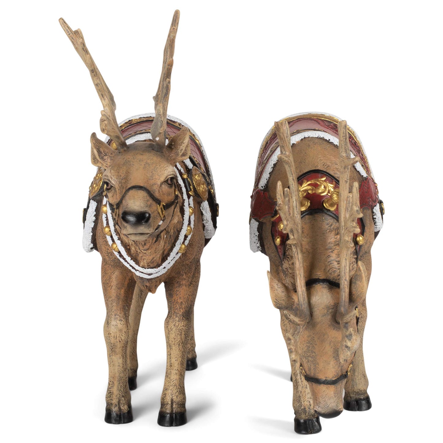 Christmas Majestic Reindeers Polyresin Antlers Blanket 133562