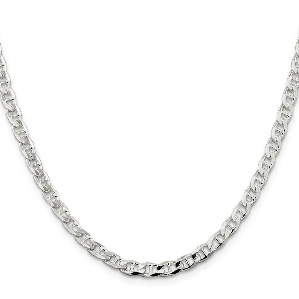 Sterling Silver 4.65mm D/C Flat Anchor Curb Chain 22 Inches
