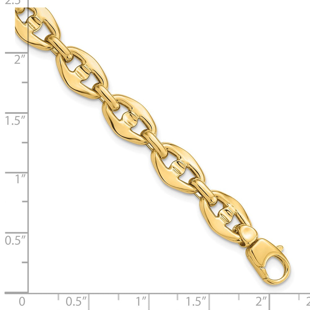 14K Polished Fancy Link Bracelet 7.5  inches