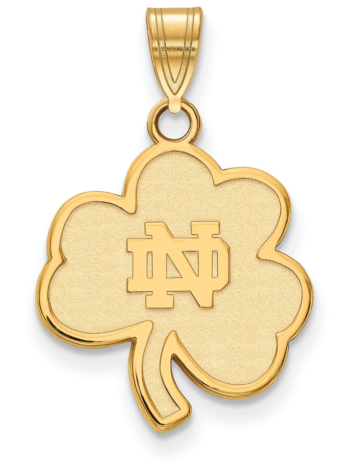 14k Yellow Gold Logoart University Of Notre Dame Medium Pendant Female Adult