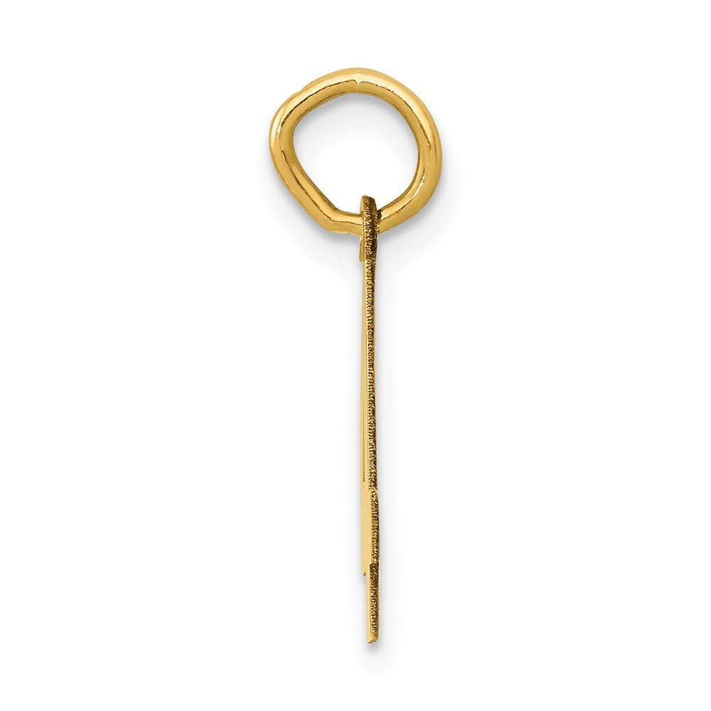 14k Small Polished Number 4 Charm