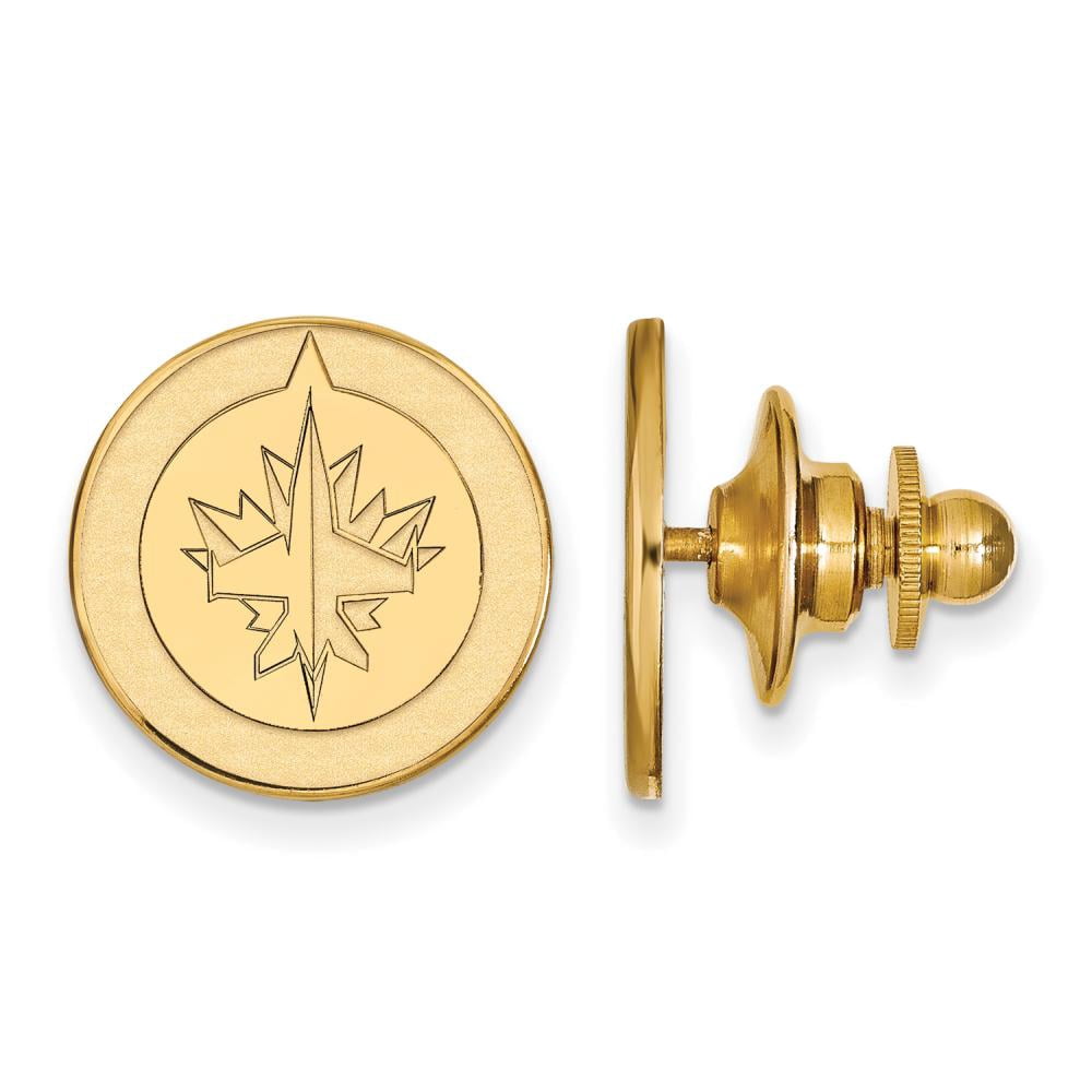Sterling Silver 14k Yellow Gold Plated NHL Winnipeg Jets Lapel or Tie Pin