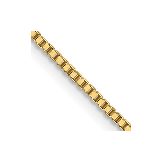 14K .9mm Box Chain Yellow Gold