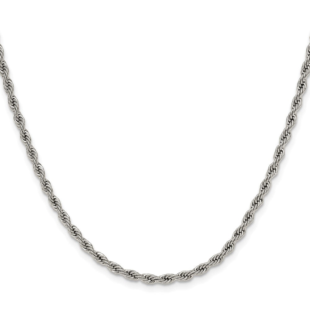 Chisel Stainless Steel Polished 3mm 30 inch Rope Chain