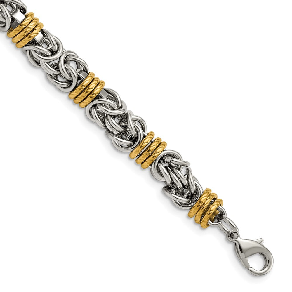 Stainless Steel Polished Yellow IP-plated 8.25in Bracelet 8.25 inches