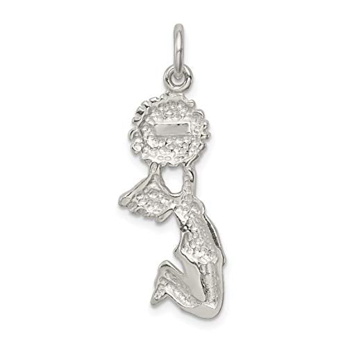 Sterling Silver Cheerleader Charm