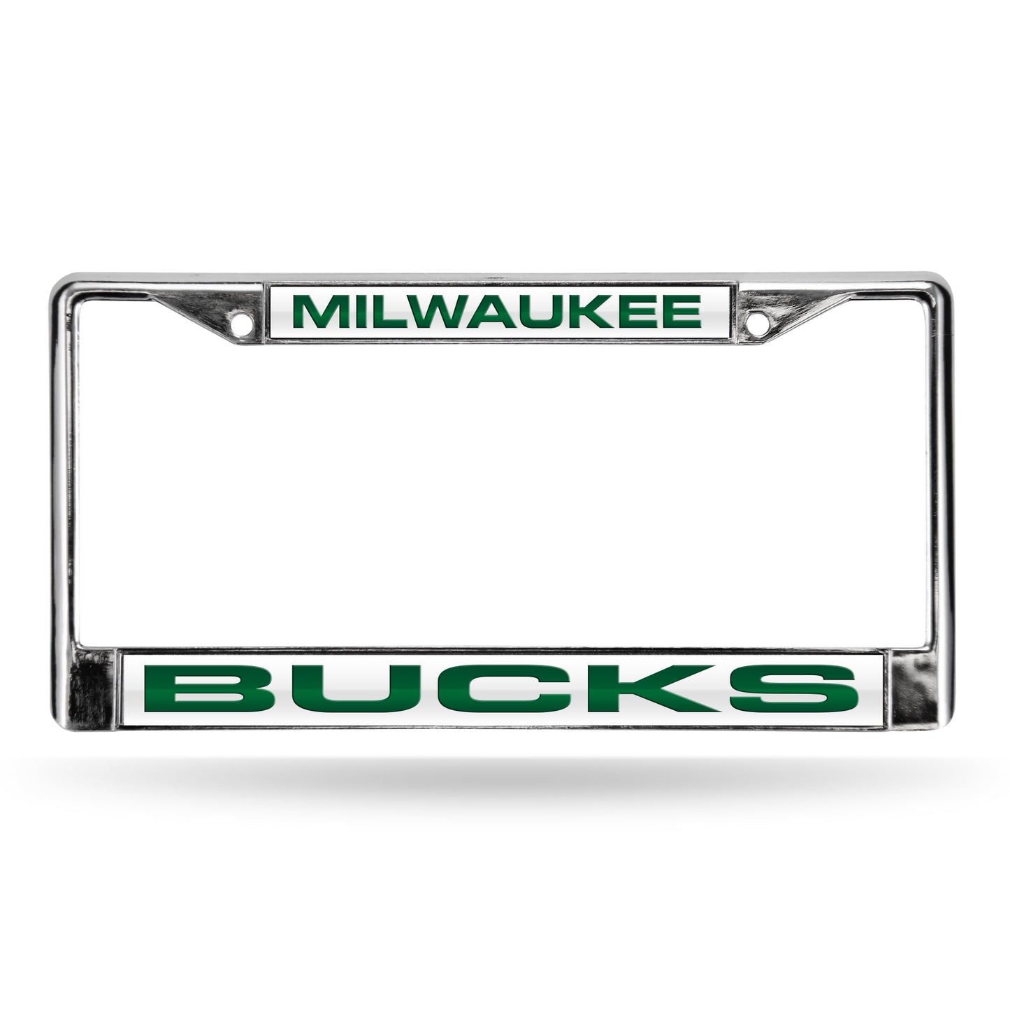 Milwaukee Basketball Buck's Chrome Metal Laser Cut License Plate Frame