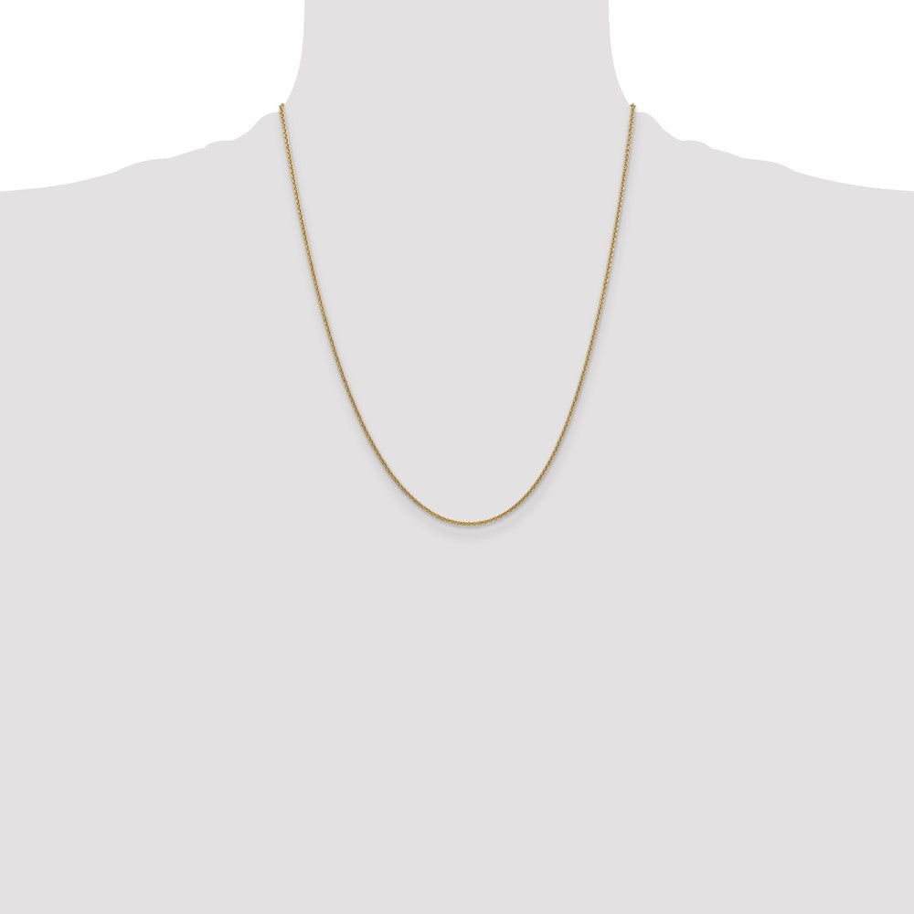 14K 1.4mm Round Cable Chain