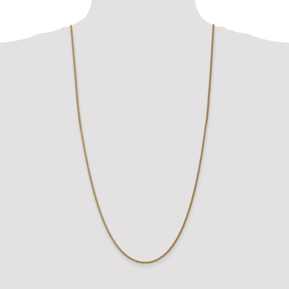 14K 30 inch 1.05mm Spiga with Spring Ring Clasp Chain