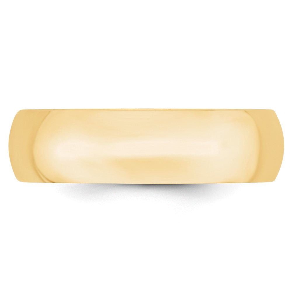 10k Yellow Gold 6mm Lightweight Comfort Fit Wedding Band Size 8.5
