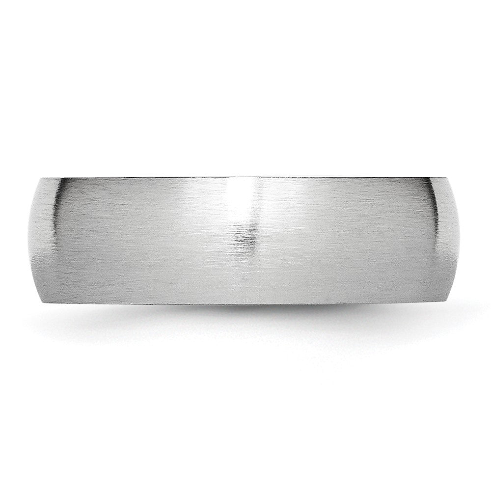 Cobalt Satin 7mm Half Round Band Size - 7.5