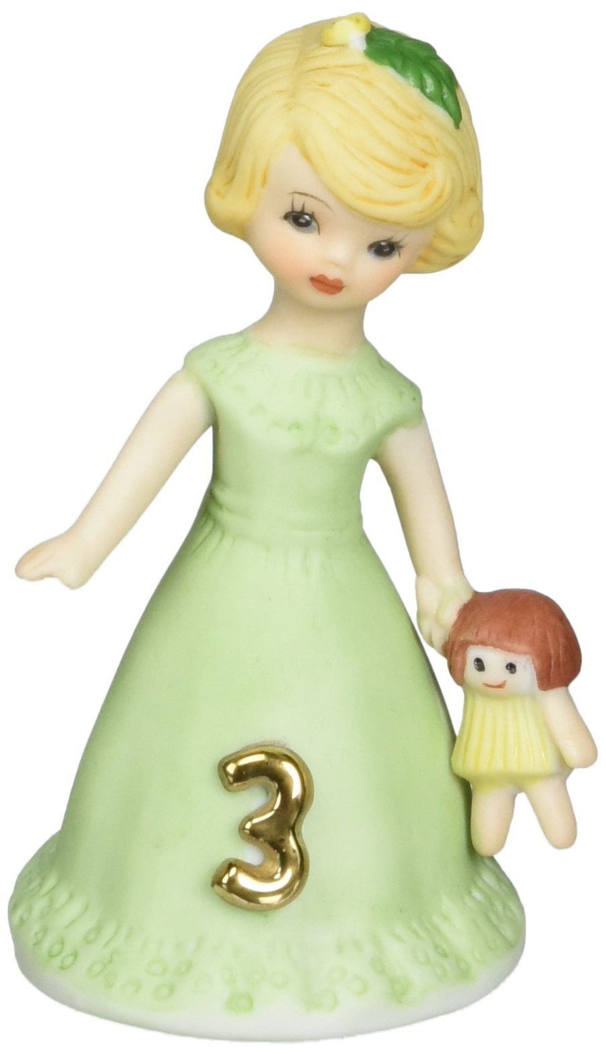 Enesco Growing Up Girls ‚ÄúBlonde Age 3‚Äù Porcelain Figurine, 3.25‚Äù