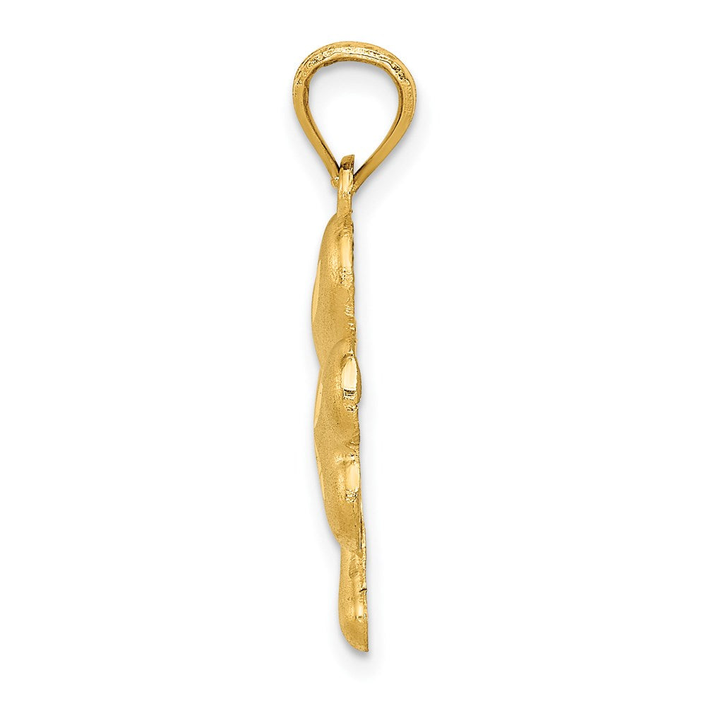 14k Shamrock Charm Yellow Gold