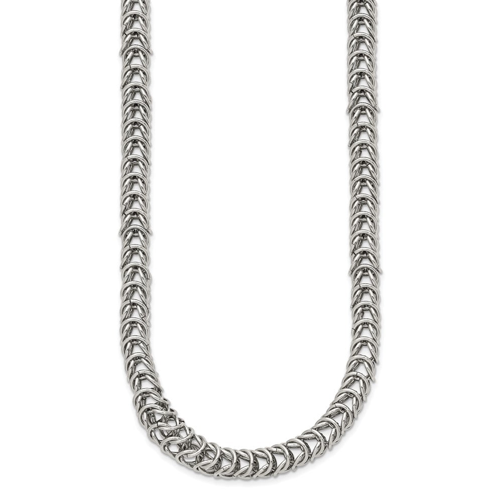 Stainless Steel Polished Fancy Link 18in Necklace