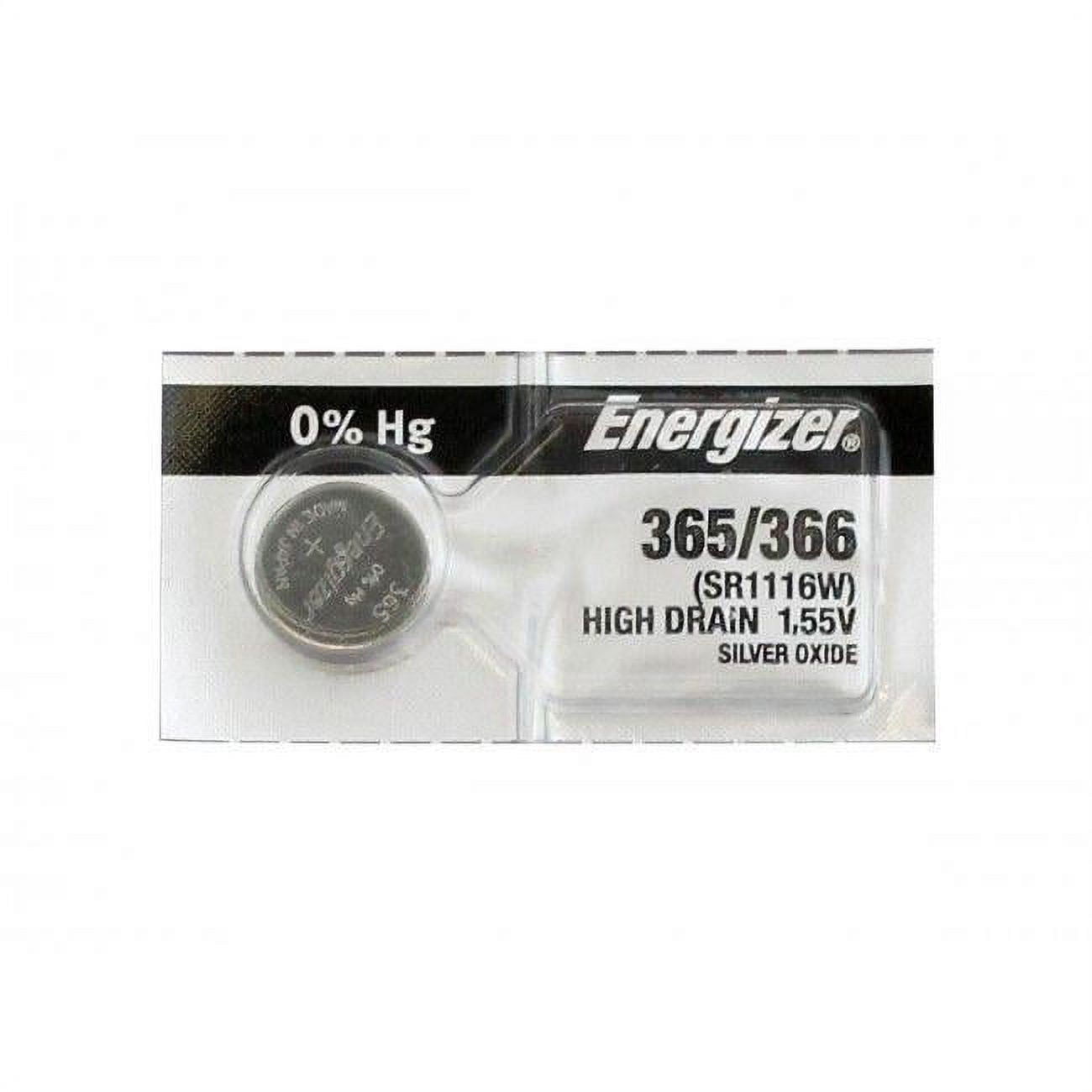 Pkg/(5) Type 365/366 Energizer Watch Batteries Tear Strip QWB365