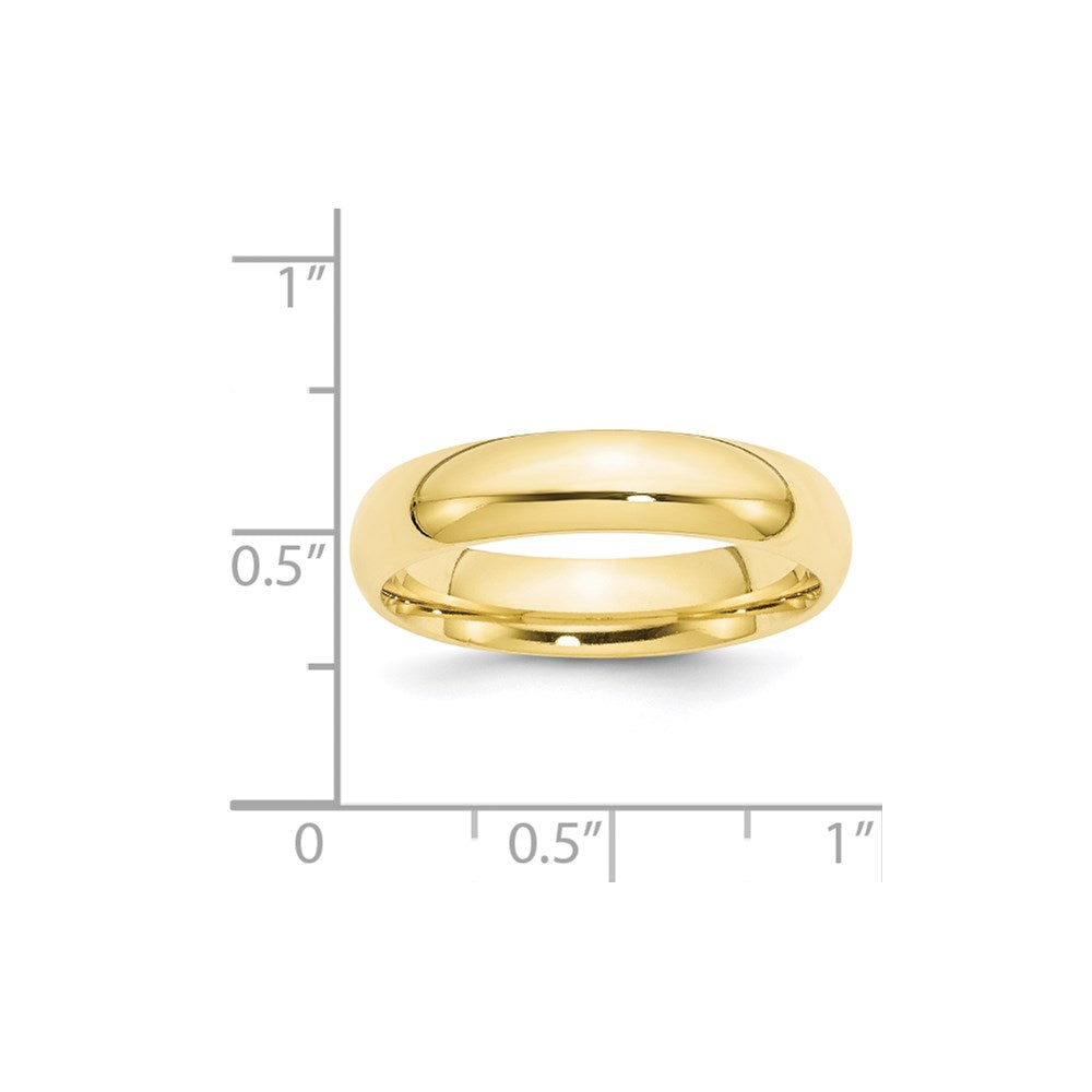 10k Yellow Gold 5mm Standard Weight Comfort Fit Wedding Band Size 11