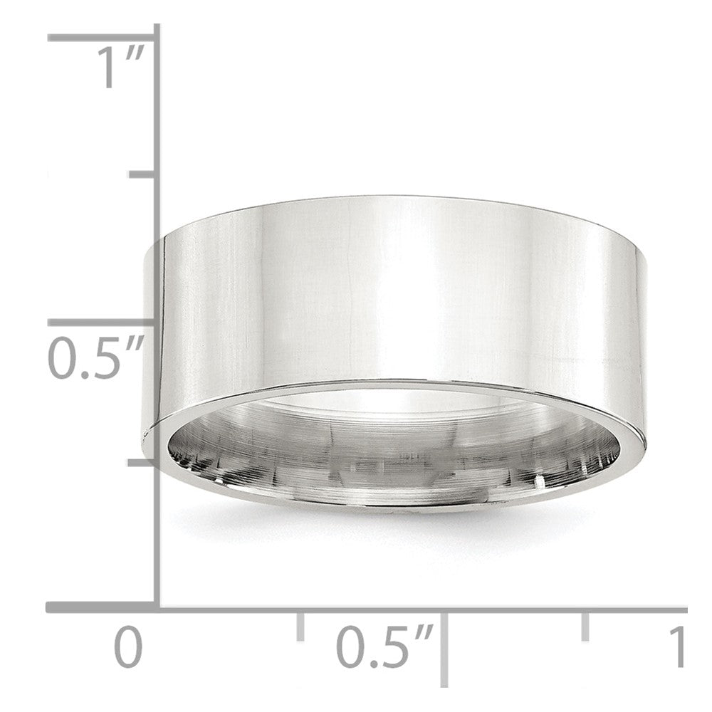 Sterling Silver 9mm Comfort Fit Flat Size 13.5 Band