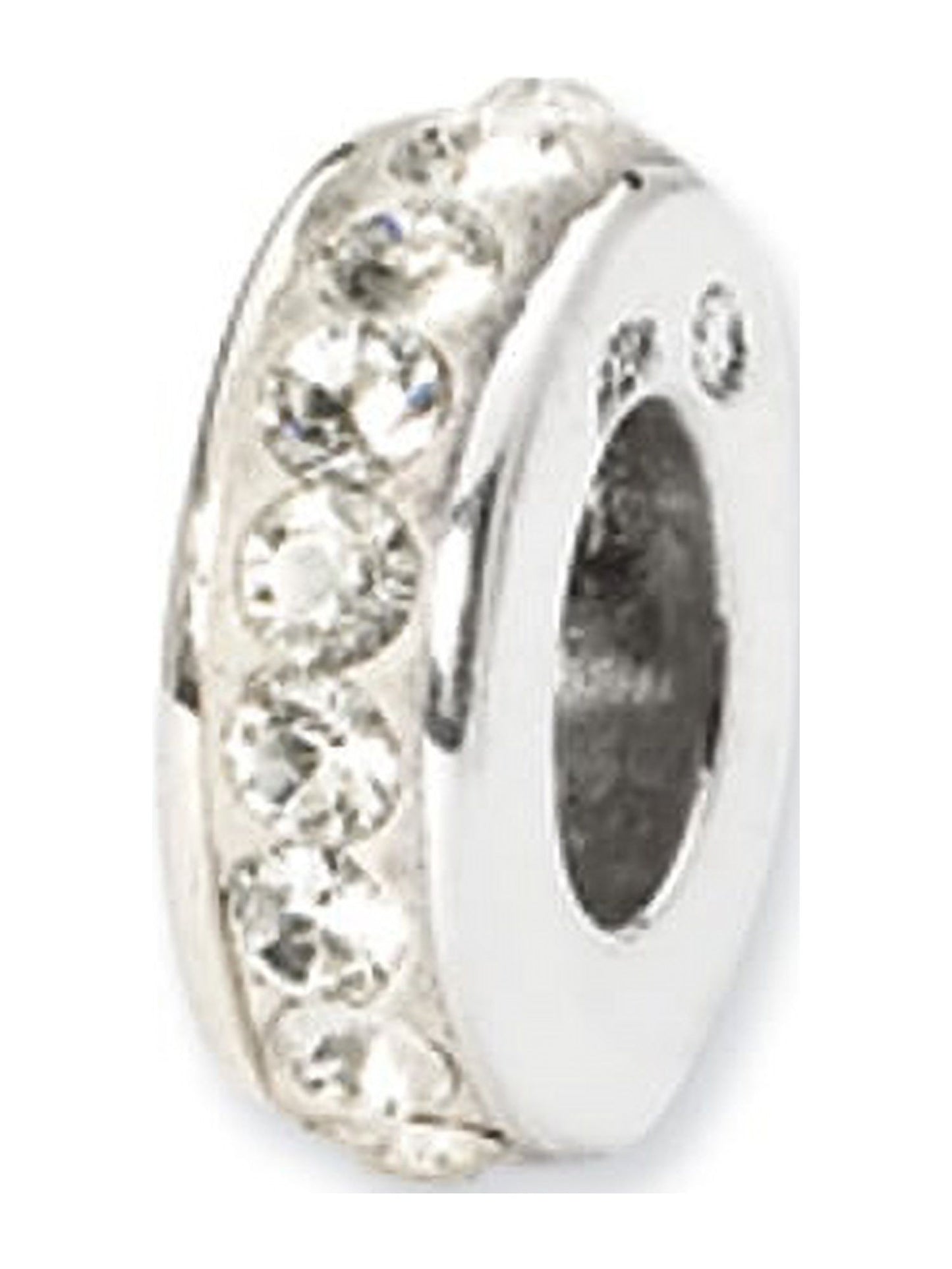 Sterling Silver Reflections April Single Row Preciosa Crystal Bead