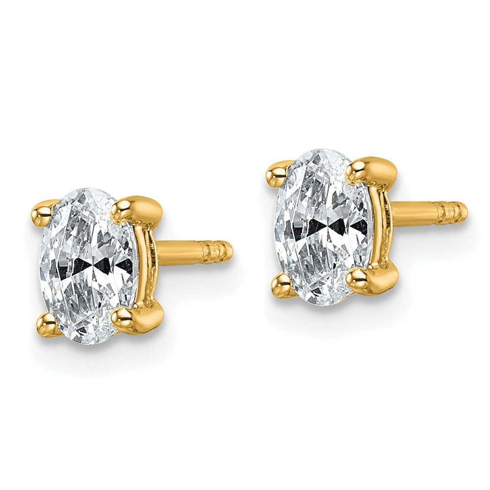 14ky 5.85x4.2mm Oval  Earring Mountings