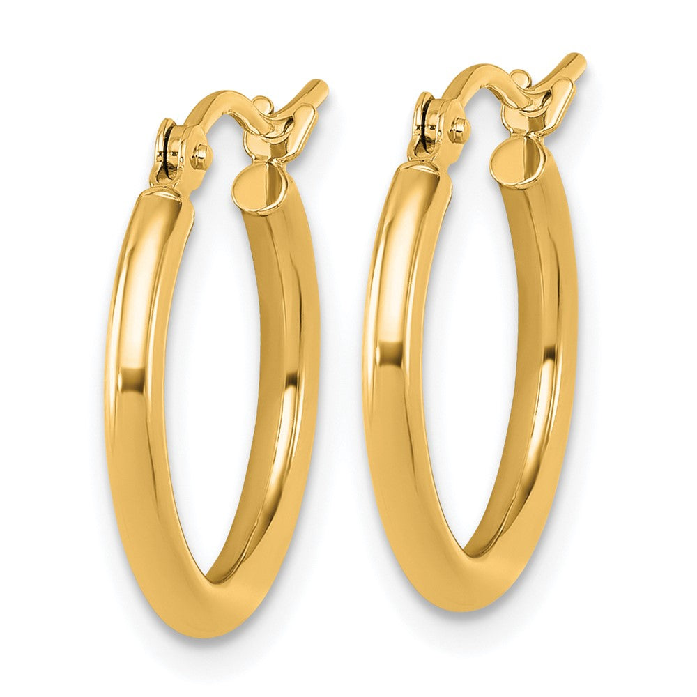 14k Polished 2x17.5mm Polished Hoop Earrings