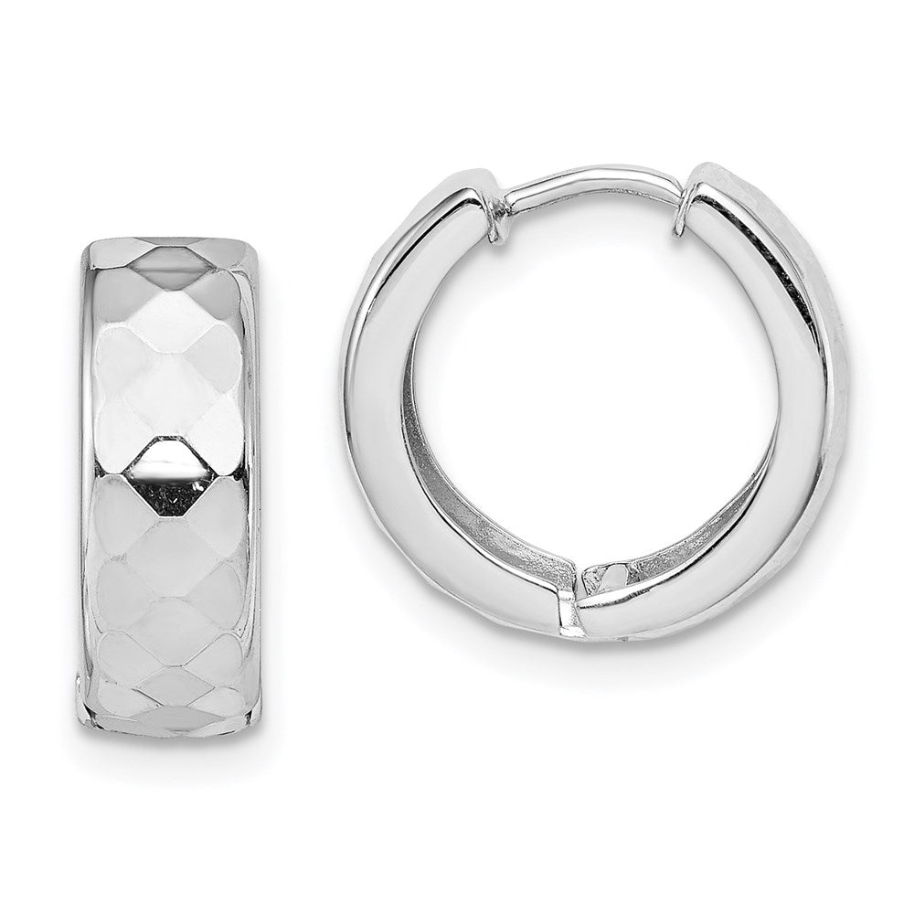 Sterling Silver Rhodium-plated CZ Star and Moon Post Earrings