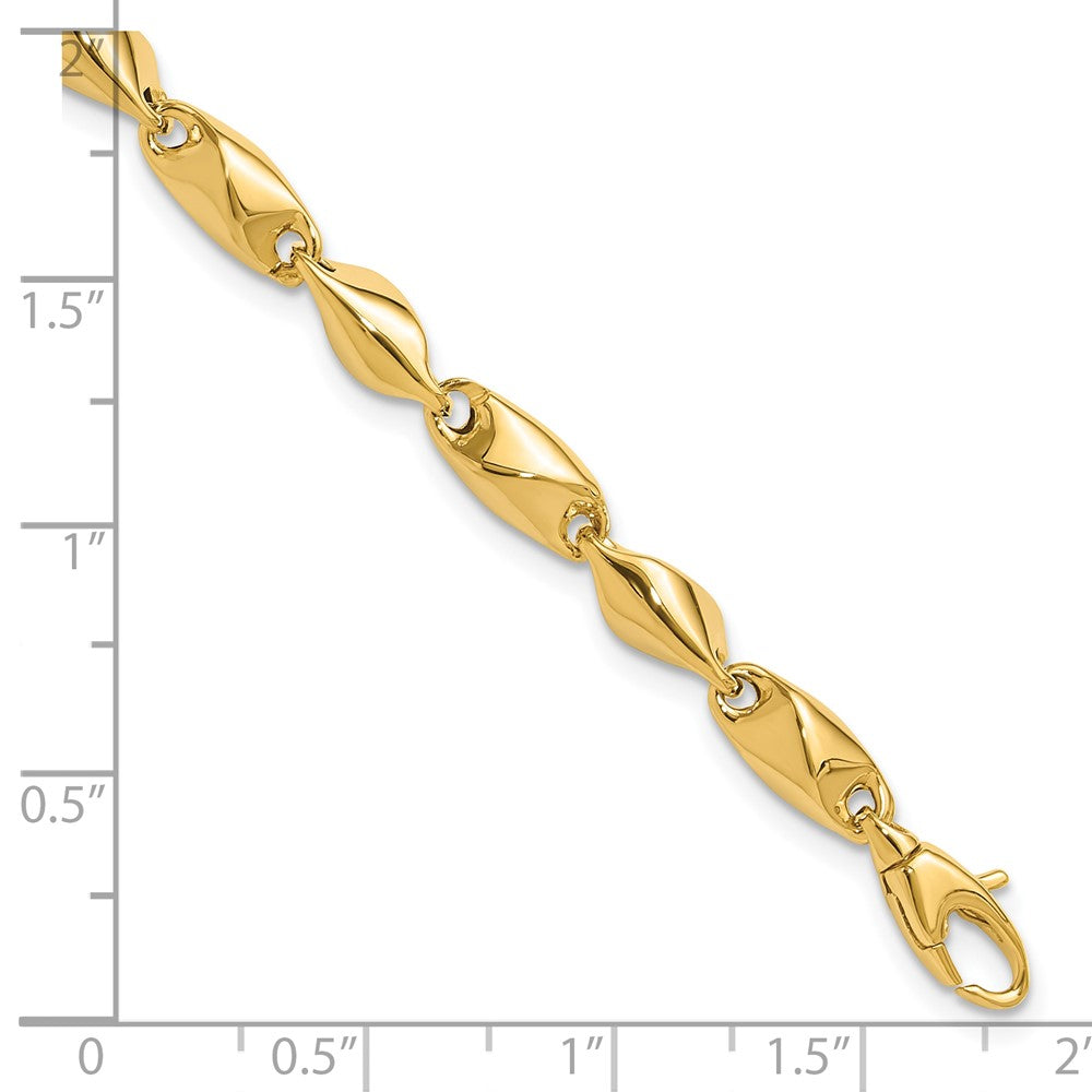 14k Polished Fancy Link Bracelet 7.5  inches