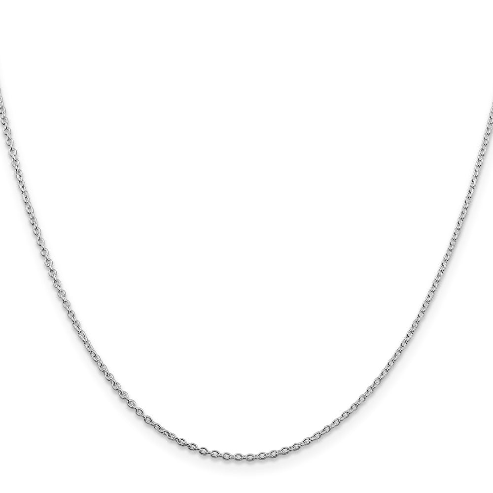Sterling Silver Rhodium-plated 1.5mm Cable Chain 20 Inches