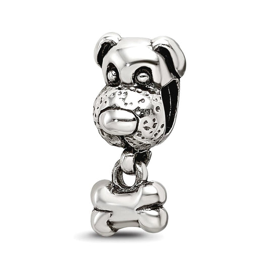 Sterling Silver Reflections Kids Dog & Bone Bead