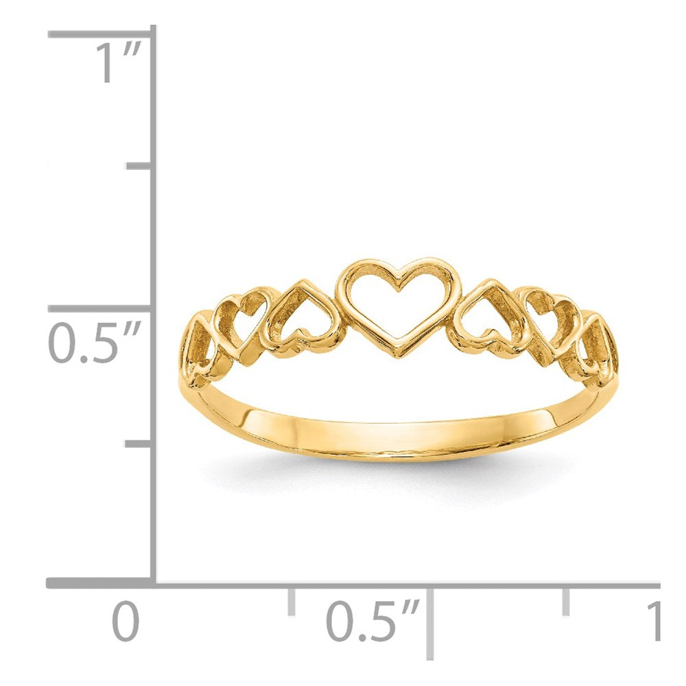 14k Hearts Ring Size 7