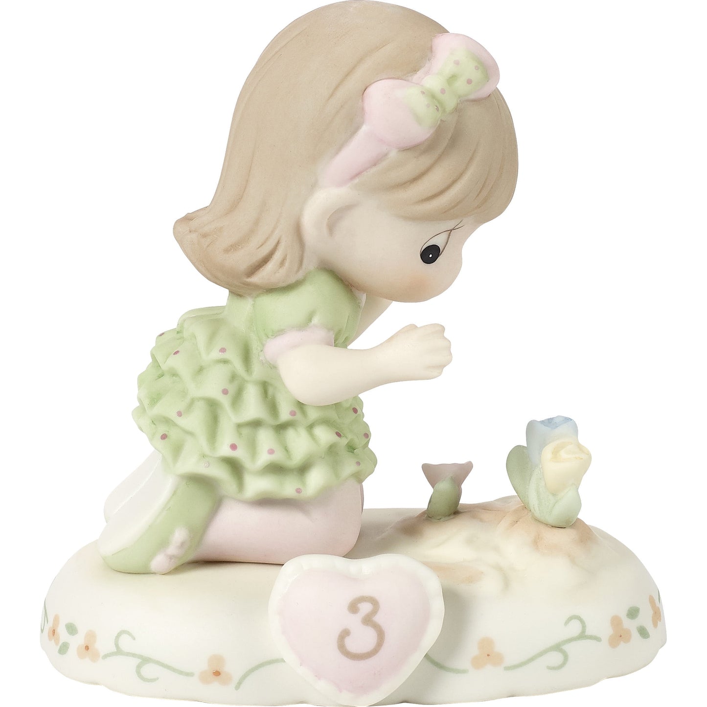 Precious Moments Growing In Grace Age 3 Brunette Girl Figurine, Count 1