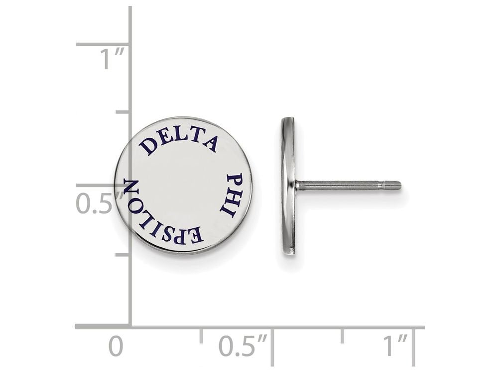 Sterling Silver Official Licensed Greek Sororities Delta Phi Epsilon (???) Enameled Post Earrings