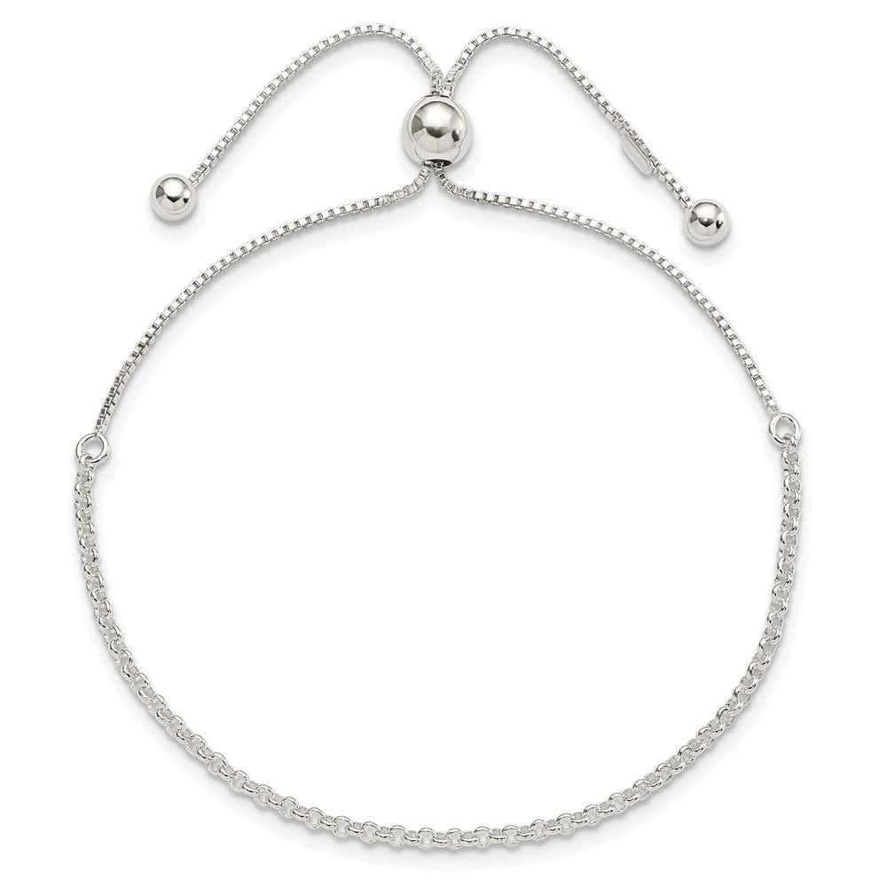 Sterling Silver Adjustable Bracelet 9.25 inches