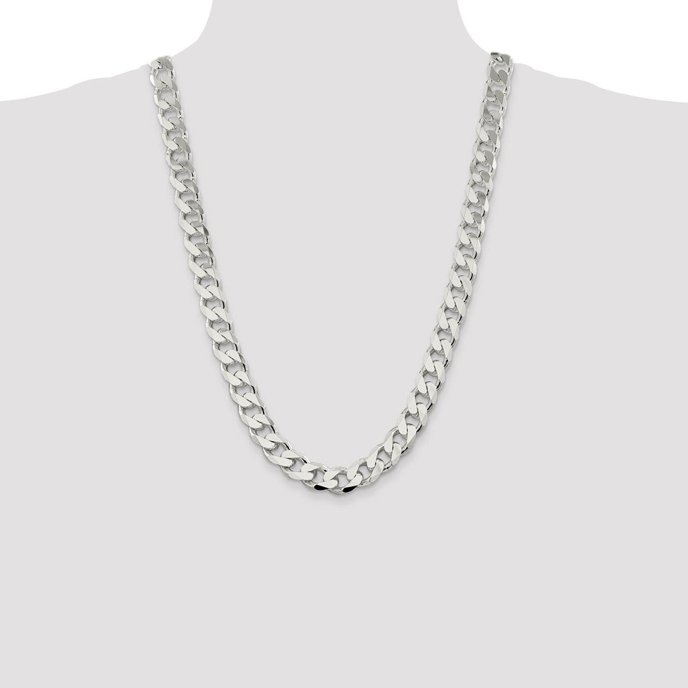 Sterling Silver 13mm Curb Chain 26 Inches